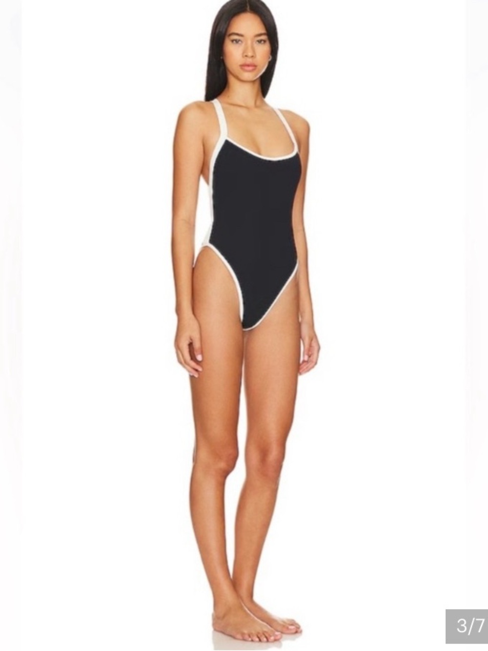 L*Space Baewatch One Piece
Swimsuit in Black/Cream